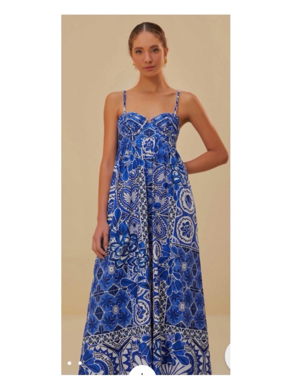 FARM Rio Blue Printed Maxi Dress - Picture 4 of 16